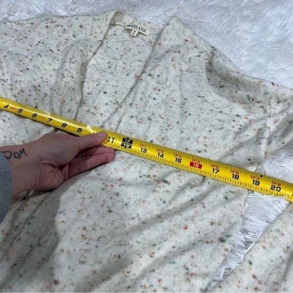 Margeaux & Ellie Speckled Rainbow Open Front Cardigan Size Medium - Picture 5 of 11